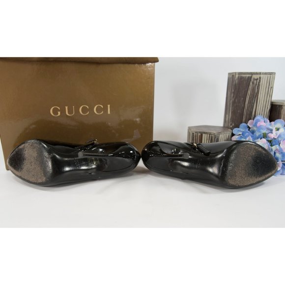 Gucci Vitello Vernice Soft Black Patent Booties 37 - Picture 6 of 8